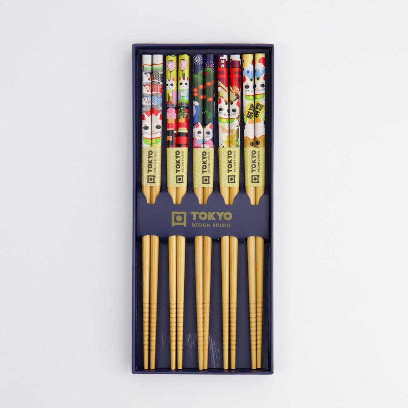 Tokyo Design Studio Chopstick Giftset 5pc Gift Boxed image number 1